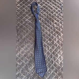 The Men’s Store at Bloomingdale’s Grey Geometric Silk Tie – Modern Pattern SALE